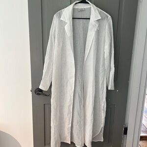 Sheer white duster